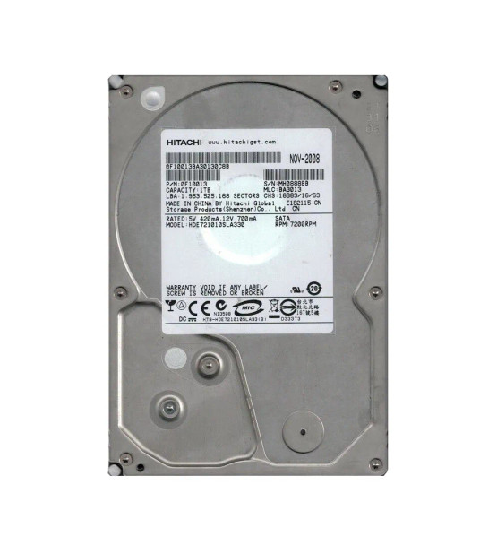 HDE721010SLA330 - Hitachi Deskstar E7K1000 1TB 7200RPM 32MB Cache SATA 3Gb/s 3.5-inch Hard Drive