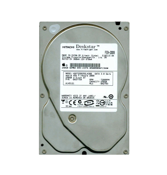 0A37754 - Hitachi Deskstar P7K500 Series 250GB 7200RPM SATA 3Gb/s 8MB Cache 3.5-inch Hard Drive