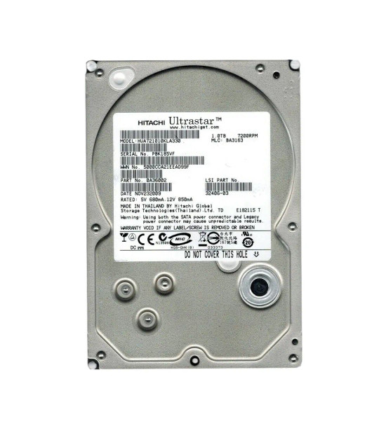 0A36002 - Hitachi Ultrastar A7K1000 1TB 7200RPM 32MB Cache SATA 3Gb/s 3.5-inch Hard Drive