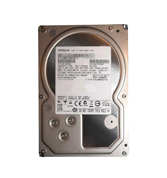 H3U20003272S - Hitachi Ultrastar A7K2000 2TB 7200RPM SATA 3Gb/s 32MB Cache 3.5-inch Hard Drive