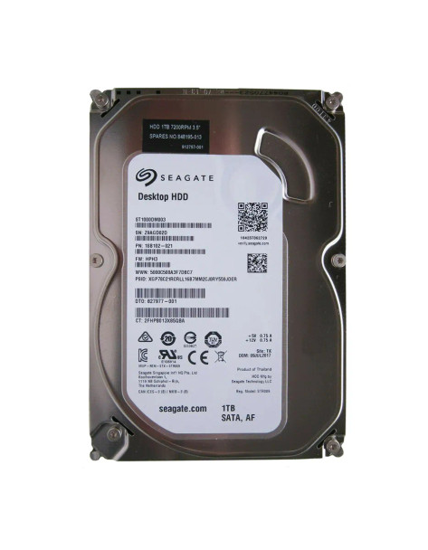 827977-001 - HP 1TB 7200RPM SATA 6Gb/s 3.5-inch Hard Drive