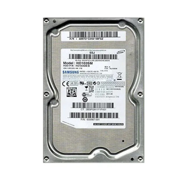 633987-001 - HP 1TB 7200RPM SATA 6Gb/s NCQ MidLine 3.5-inch Hard Drive