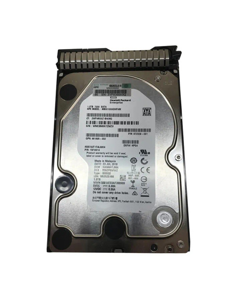 872329-001 - HP 1TB 7200RPM SATA 6Gb/s Sc DS 3.5-inch Hard Drive