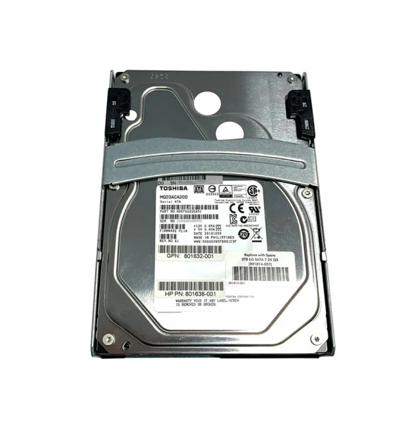 801632-001 - HP 2TB 7200RPM SATA 6Gb/s 3.5-inch Hard Drive