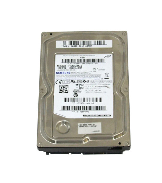 613207-001 - HP 320GB 7200RPM SATA 3Gb/s 16MB Cache 3.5-inch Hard Drive