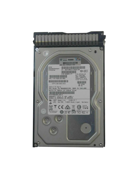 861680-003 - HP 4TB 7200RPM SATA 6Gb/s Hard Drive