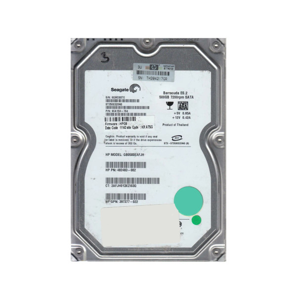 9CA154-784 - HP BarraCuda ES.2 500GB 7200RPM SATA 3Gb/s 32MB Cache 3.5-inch Hard Drive