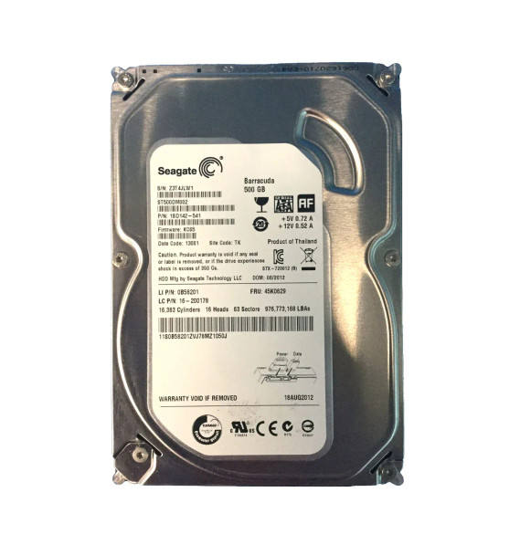 45K0629 - IBM Lenovo 500GB 7200RPM SATA 3.5-inch Hard Drive
