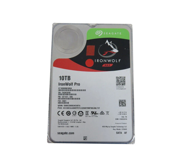 1ZF101-500 - Seagate 1zf101-500IronWolf Pro NAS 10TB 7200RPM SATA 6Gb/s 256MB Cache (512e) 3.5-inch Hard Drive