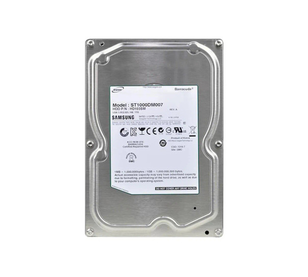 ST1000DM007 - Seagate Barracuda 1TB 7200RPM SATA 6Gb/s 32MB Cache 3.5-inch Hard Drive