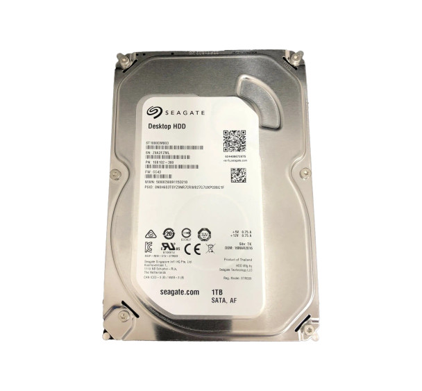 1SB102-300 - Seagate Barracuda 1TB 7200RPM SATA 6Gb/s 64MB Cache 3.5-inch Hard Drive