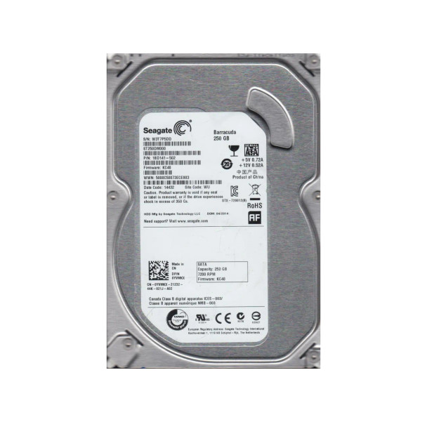 1BD141-502 - Seagate Barracuda 250GB 7200RPM SATA 6Gb/s 16MB Cache 3.5-inch Hard Drive