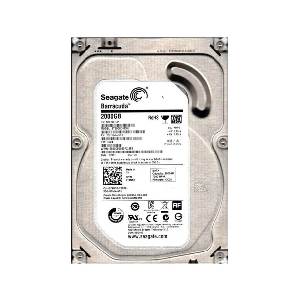 1CH164-501 - Seagate BarraCuda 2TB 7200RPM SATA 6Gb/s 64MB Cache (512e) 3.5-inch Hard Drive