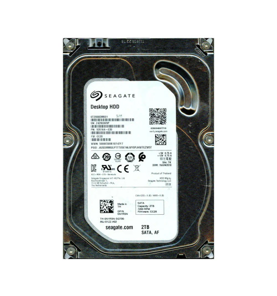 1ER164-030 - Seagate Barracuda 2TB 7200RPM SATA 6Gb/s 64MB Cache 3.5-inch Hard Drive