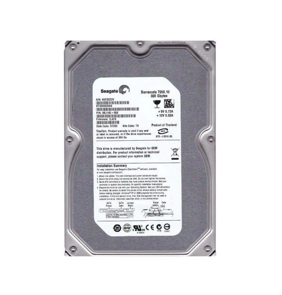 9BJ14G-568 - Seagate Barracuda 7200.10 320GB 7200RPM 16MB Cache SATA 3Gb/s 3.5-inch Hard Drive