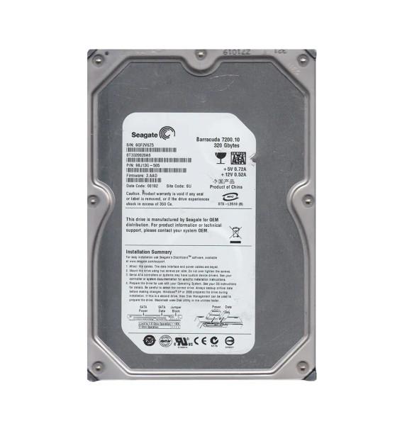9BJ13G-505 - Seagate Barracuda 7200.10 320GB 7200RPM SATA 3Gb/s 8MB Cache 3.5-inch Hard Drive