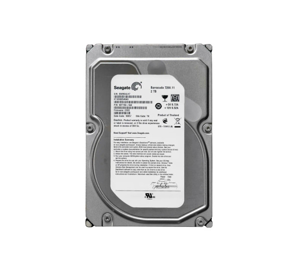ST32000540AS - Seagate Barracuda 7200.11 2TB 7200RPM 32MB Cache SATA 3Gb/s 3.5-inch Hard Drive