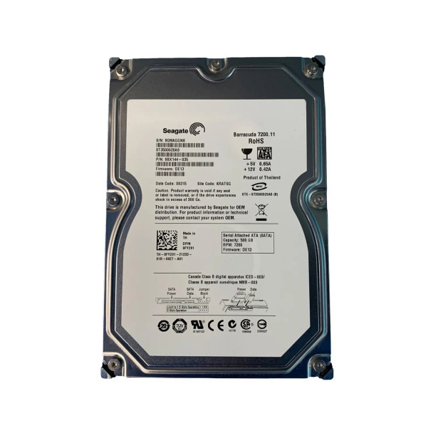 9BX144-035 - Seagate Barracuda 7200.11 500GB 7200RPM 16MB Cache SATA 3Gb/s 3.5-inch Hard Drive