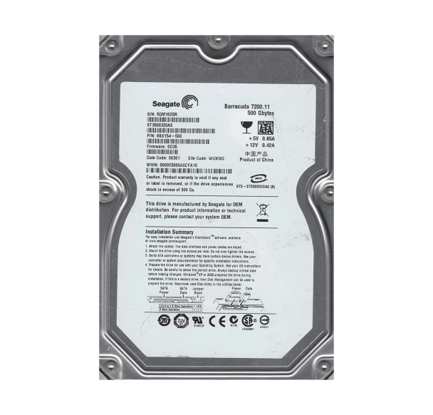 9BX154-568 - Seagate Barracuda 7200.11 500GB 7200RPM 32MB Cache SATA 3Gb/s 3.5-inch Hard Drive