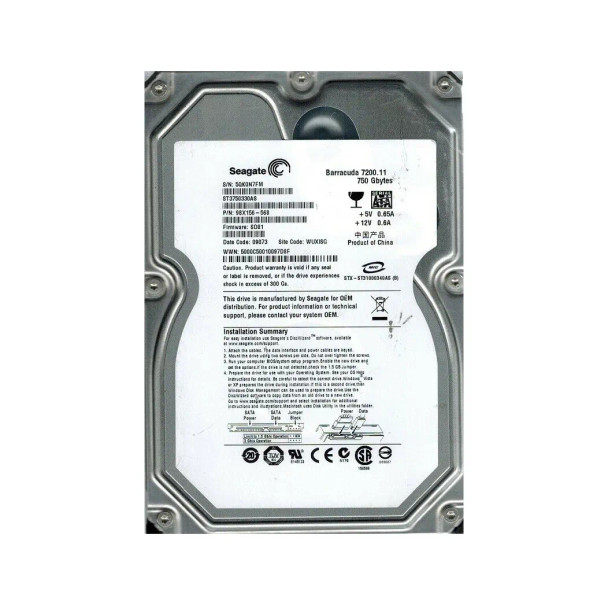 9BX156-568 - Seagate Barracuda 7200.11 750GB 7200RPM SATA 3Gb/s 32MB Cache 3.5-inch Hard Drive