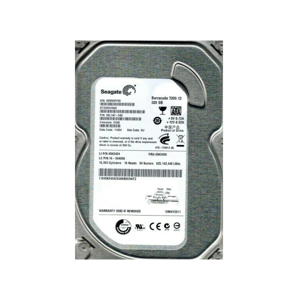 9SL14C-545 - Seagate Barracuda 7200.12 320GB 7200RPM SATA 3Gb/s 16MB Cache 3.5-inch Hard Drive