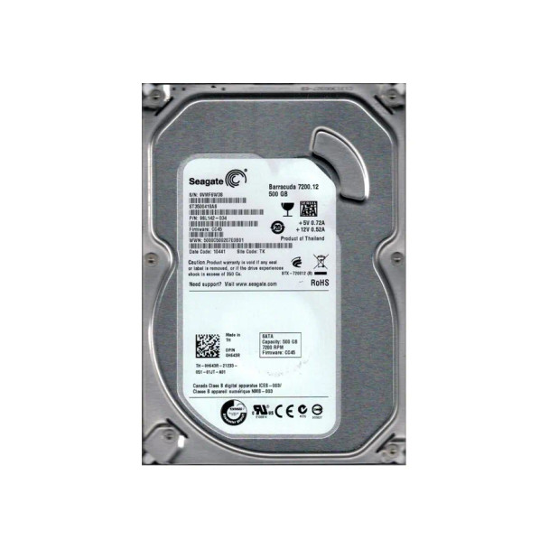 9SL142-034 - Seagate Barracuda 7200.12 500GB 7200RPM SATA 3Gb/s 16MB Cache 3.5-inch Hard Drive