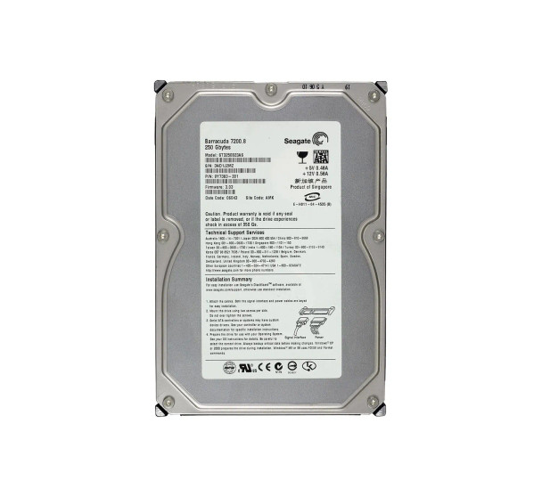 ST3250823AS - Seagate Barracuda 7200.8 250GB 7200RPM 8MB Cache SATA 1.5Gb/s 3.5-inch Hard Drive