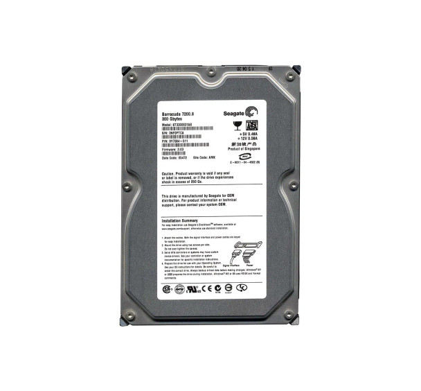 ST3300831AS - Seagate Barracuda 7200.8 300GB 7200RPM 8MB Cache SATA 1.5Gb/s 3.5-inch Hard Drive