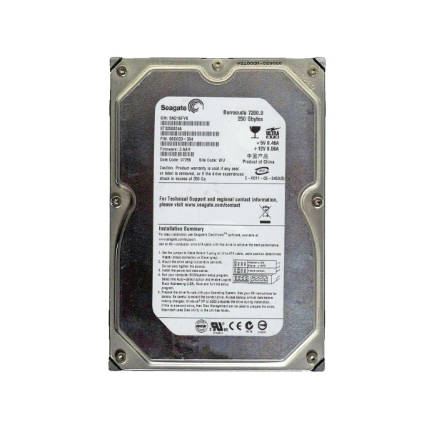 9BD033-304 - Seagate Barracuda 7200.9 250GB 7200RPM ATA-100 8MB Cache 3.5-inch Internal Hard Drive