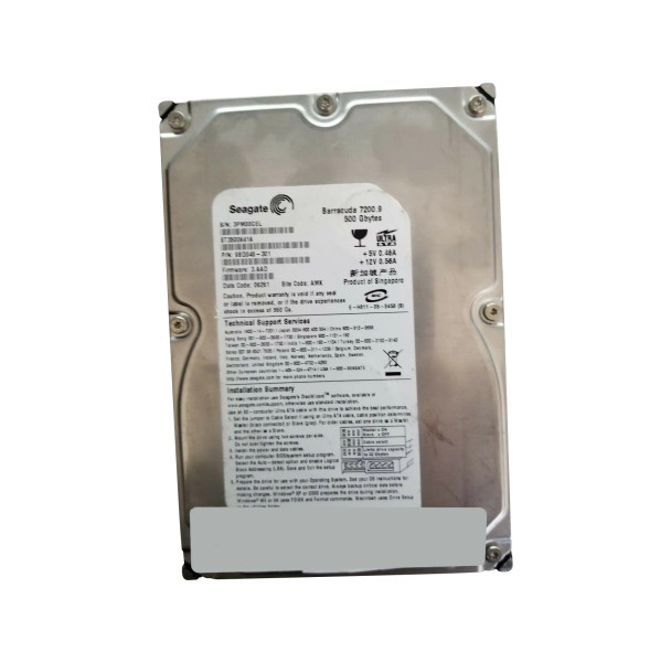 9BD048-301 - Seagate Barracuda 7200.9 500GB 7200RPM 16MB Cache ATA/100 3.5-inch Hard Drive