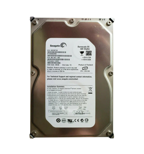 9BL14G-302 - Seagate Barracuda ES 320GB 7200RPM 16MB Cache SATA 3Gb/s 3.5-inch Hard Drive