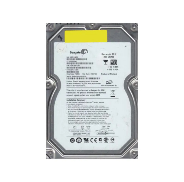 9CA152-504 - Seagate Barracuda ES.2 250GB 7200RPM 32MB Cache SATA 3Gb/s 3.5-inch Hard Drive