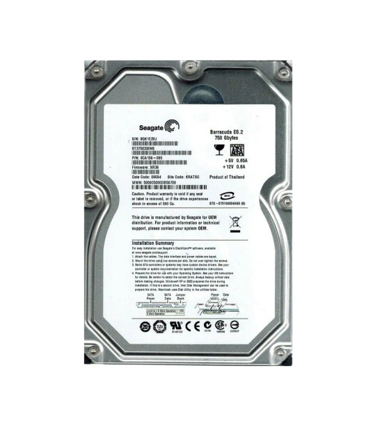 9CA156-080 - Seagate Barracuda ES.2 750GB 7200RPM SATA 3Gb/s 32MB Cache 3.5-inch Hard Drive