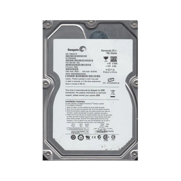 9CA156-302 - Seagate Barracuda ES.2 750GB 7200RPM SATA 3Gb/s 32MB Cache 3.5-inch Hard Drive