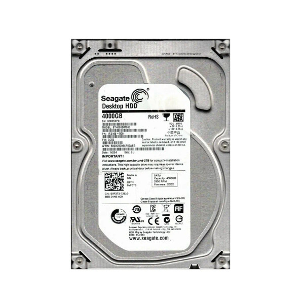 1F2168-500 - Seagate Desktop HDD.15 4TB 5900RPM 64MB Cache SATA 6Gb/s 3.5-inch Hard Drive