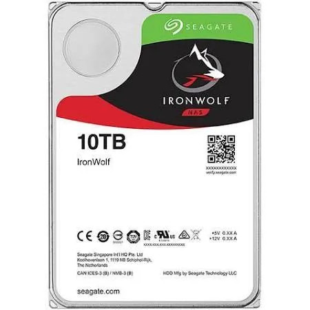 ST10000VN0008 - Seagate IronWolf NAS 10TB 7200RPM SATA 6Gb/s 256MB Cache 3.5-inch Hard Drive