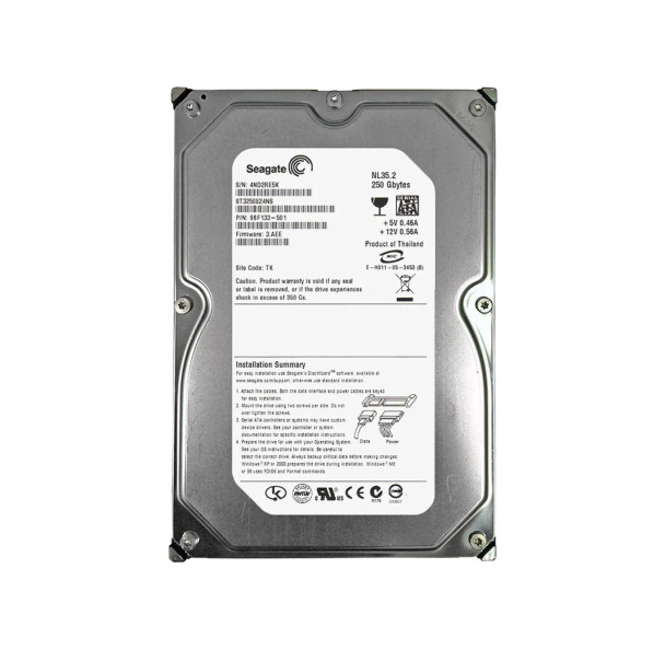 9BF133-501 - Seagate NL35 Series 250GB 7200RPM SATA 3Gb/s 8MB Cache 3.5-inch Hard Drive