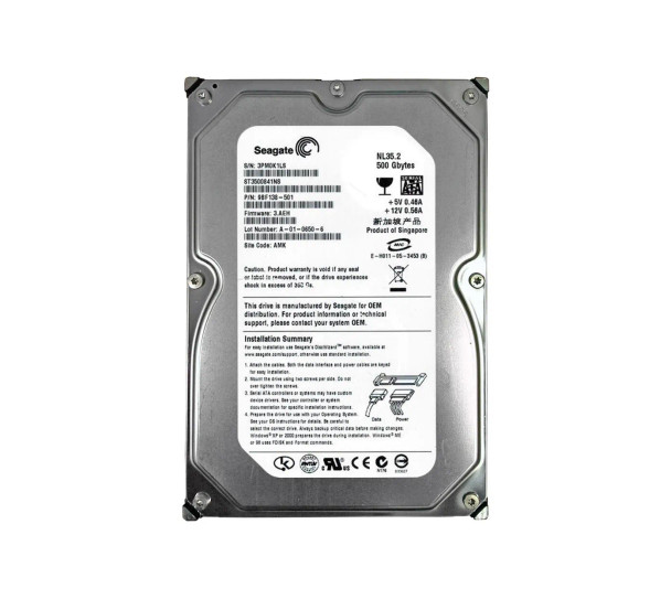 ST3500841NS - Seagate NL35.2 500GB 7200RPM SATA 3Gb/s 8MB Cache 3.5-inch Hard Drive