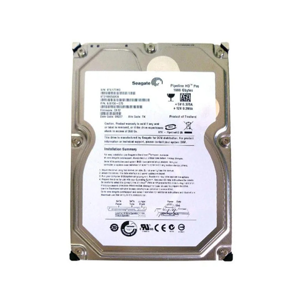 ST31000533CS - Seagate Pipeline HD 1TB 7200RPM SATA 3Gb/s 32MB Cache 3.5-inch Hard Drive