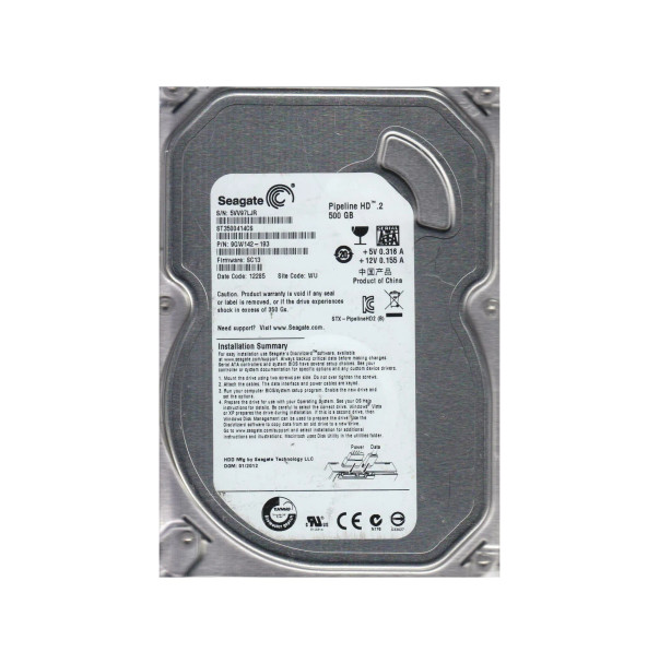 9GW142-193 - Seagate Pipeline HD.2 500GB 5900RPM 16MB Cache SATA 3Gb/s 3.5-inch Hard Drive