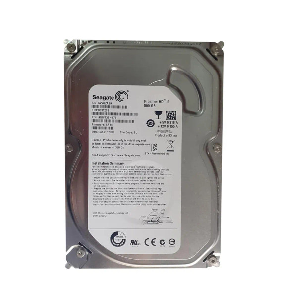 9GW132-076 - Seagate Pipeline HD.2 500GB SATA 3Gb/s 5900RPM 8MB Cache 3.5-inch Hard Drive