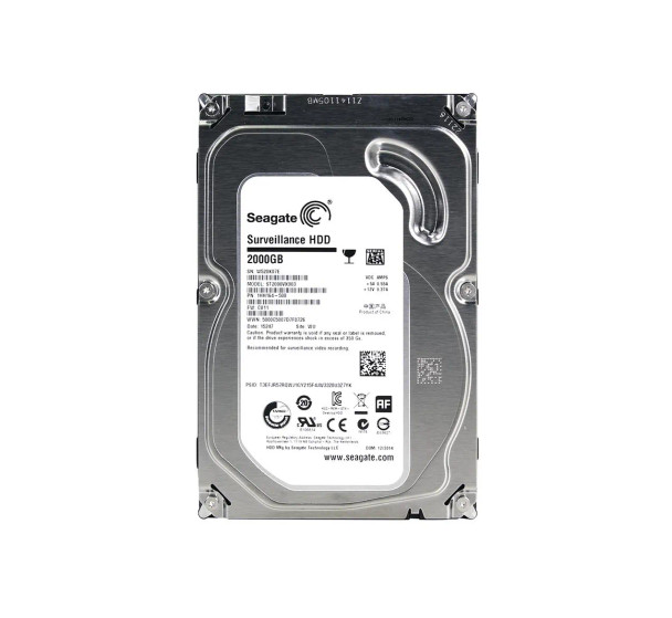 ST2000VX003 - Seagate Surveillance 2TB 5900RPM 64MB Cache SATA 6Gb/s 3.5-inch Hard Drive