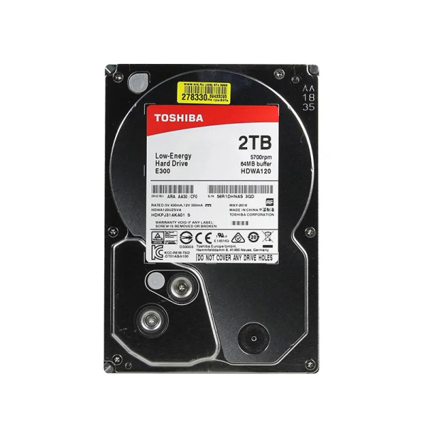 HDWA120UZSVA - Toshiba 2TB 5700RPM SATA 6Gb/s 3.5-inch Hard Drive