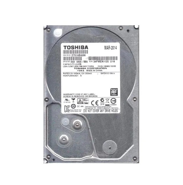 HDKPJ09A0A01 - Toshiba 2TB SATA 6Gb/s 5700RPM 32MB Cache 3.5-inch Hard Drive