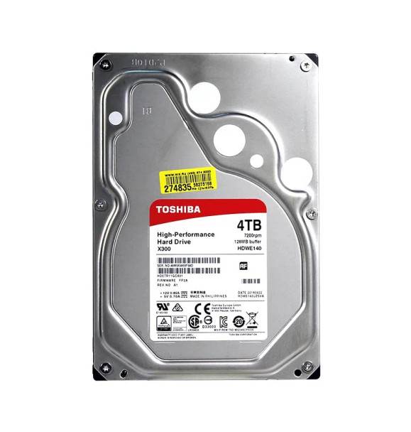 HDWE140EZSTA - Toshiba 4TB 7200RPM SATA 6Gb/s 128MB Cache 3.5-inch Hard Drive