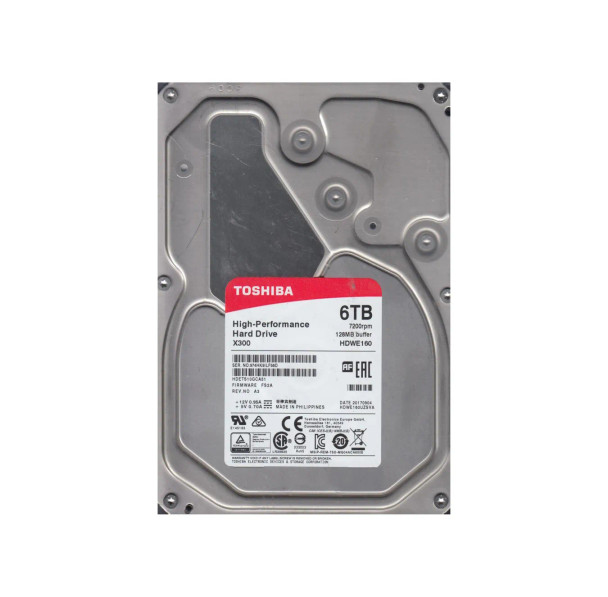 HDWE160UZSVA - Toshiba 6TB 7200RPM SATA 6Gb/s 128MB Cache 3.5-inch Hard Drive