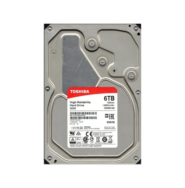 HDEXS10GCA51 - Toshiba 6TB 7200RPM SATA 6Gb/s 3.5-inch Hard Drive