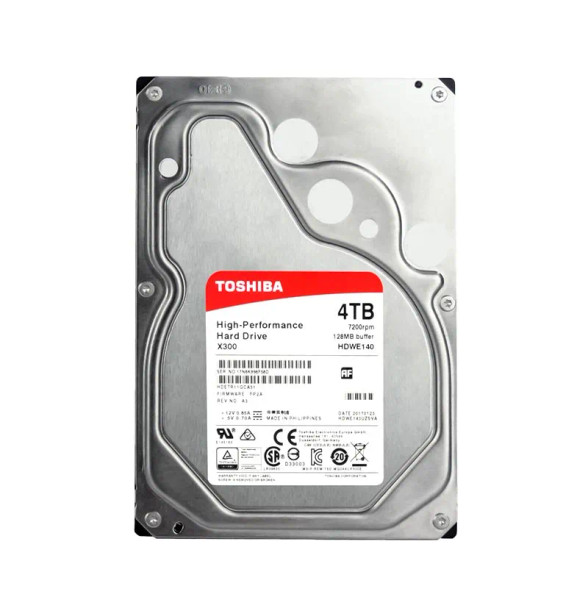 HDETR11 - Toshiba Desktop 4TB 7200RPM 128MB Cache SATA 6Gb/s (512e) 3.5-inch Hard Drive