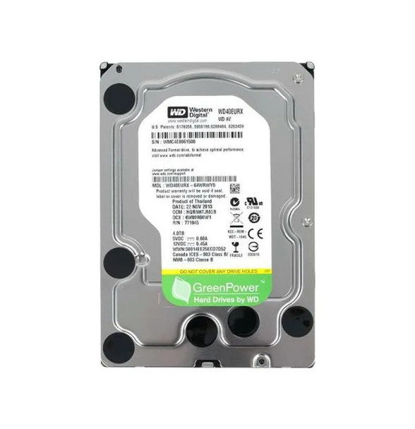 WD40EURX - Western Digital AV 4TB 5400RPM SATA 6Gb/s 64MB Cache 3.5-inch Hard Drive