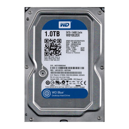 WD10EZEX-002F5A0 - Western Digital Blue 1TB 7200RPM SATA 6Gb/s 64MB Cache 3.5-inch Hard Drive